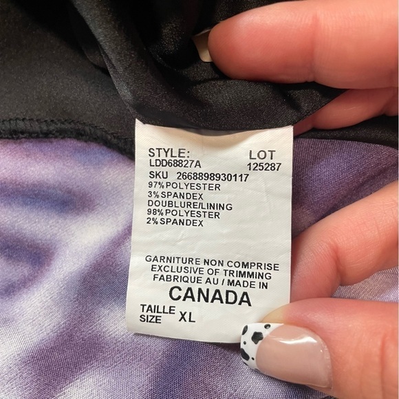 Le Chateau Purple Colour Pulse Sleeveless Scoop Neck Formal Dress Size XL - Picture 5 of 7